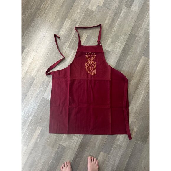 Pieroth Wines Red Apron With Golden Embroidery Adjustable Strap - Picture 2 of 7